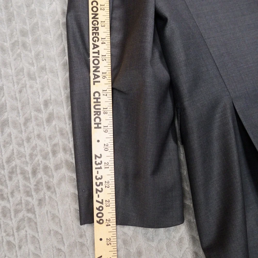 Ermenegildo Zegna Blazer Mens 42R Gray Trofeo Wool Saks Italy